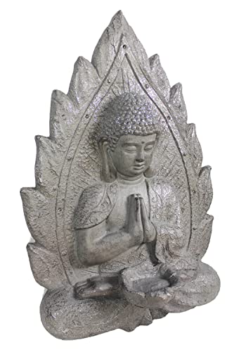 Arnusa Wandskulptur Buddha Wanddekoration 67x44x15 cm Figur Gartenfigur Gartendekoration Große Dekofigur zum hängen von Arnusa