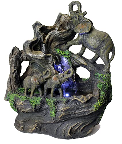 Zimmerbrunnen Elefant mit Beleuchtung Springbrunnen Dekoration Zierbrunnen von Arnusa