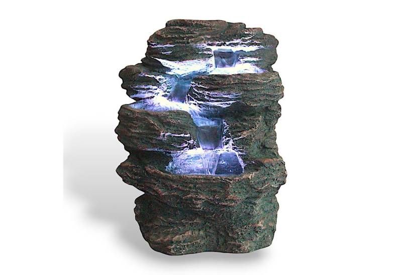 Arnusa Zimmerbrunnen Niagara Gartenbrunnen Gartendekoration Wasserfall mit LED Beleuchtung, (Komplett-Set), Springbrunnen für Indoor und Outdoor von Arnusa