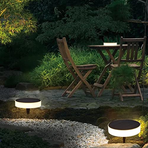 Design Solarleuchte rund 15 cm Tischlampe Gartenlampe kabellos Akku auch als Wandlampe Solarlampe Tischlampe Warm-und Kaltweiß einstellbar 3,7V 1300mAh von Arnusa