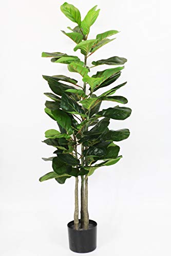 Arnusa Künstliche Pflanze 115 cm Ficus Lyrata Kunstpflanze Große Zimmerpflanze Grünpflanze von Arnusa