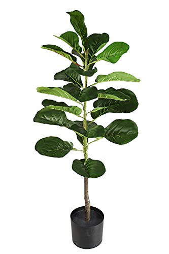 Arnusa Künstliche Pflanze 95 cm Ficus Lyrata Kunstpflanze Zimmerpflanze Dekopflanze Gummibaum Dekopflanze von Arnusa