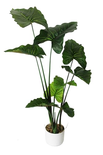 Künstliche Pflanze Alocasia Sarian Kunstpflanze Elefantenohr 100 cm Deko Pflanze Zimmerpflanze wie echt Wohnzimmerdeko von Arnusa