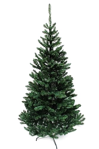 Künstlicher Weihnachtsbaum PVC mit Metallständer Tannenbaum Gute Qualität Klappsystem Christbaum Kunstbaum (180 cm) von Arnusa