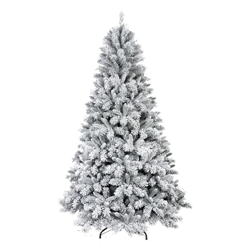 Künstlicher Weihnachtsbaum mit Schnee Tannenbaum mit Metall Ständer und Aufbewahrungstasche Christbaum wie echt klappbar (150 cm) von Arnusa