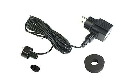 Arnusa Quellsteinbeleuchtung Springbrunnen Beleuchtung LED + Netzteil Teichbeleuchtung (Kalt-Weiß) 5 Meter Kabel 1/2" und 3/4" mit Schaumstoffdichtung LED Ring von Arnusa