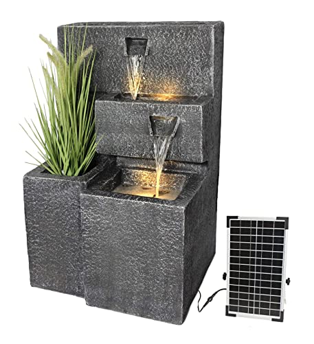 Solar Gartenbrunnen Grada bepflanzbar mit LED Beleuchtung Springbrunnen Akku Funktion Balkonbrunnen Terrassenbrunnen Solar Gartenbrunnen Grada bepflanzbar mit LED Beleuchtung Springbrunnen Akku Funktion Balkonbrunnen Terrassenbrunnen von Arnusa