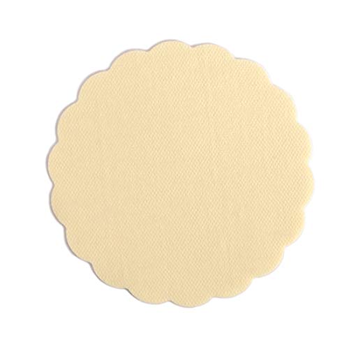 500 Airlaid Glasuntersetzer rund für Gläser 9cm Durchmesser Stoffähnlich | Untersetzer Getränkeuntersetzer Coasters Stoffoptik | Hochzeit Gastronomie Catering Hotel | Premium QUALITÄT | Beige von AROBA