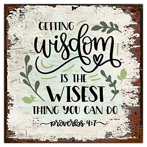 Metallschild mit inspirierendem Bibelvers "Getting Is The Wisest Thing You Can Do", rustikale Wandkunst, Bauernhaus, Badezimmer, Bar, dekorative Schilder, 30,5 cm, Heimdekoration, Geschenkideen Metallschild mit inspirierendem Bibelvers "Getting Is The Wisest Thing You Can Do", rustikale Wandkunst, Bauernhaus, Badezimmer, Bar, dekorative Schilder, 30,5 cm, Heimdekoration, Geschenkideen von ArogGeld
