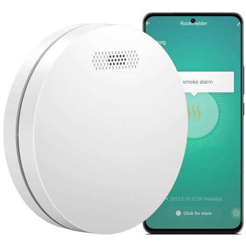 Aroha Smart Connect Rauchmelder WLAN - 10 Jahre Batterie - Feuermelder WLAN Vernetzt mit App Tuya & Smartlife, Smart Home von Aroha