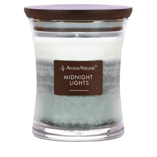 Aroma Naturals Duftkerze im Glas – hochwertiges Sojawachs, rauchfreier Baumwolldocht, lange Brenndauer von 45 Stunden(Midnight Lights) von Aroma Naturals
