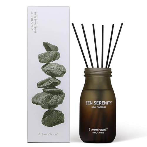 Aroma Naturals Duftstäbchen Raumduft 180ml Zweifarbige Farbverlaufsflasche Raumduft Stäbchen Natürlicher und Langlebiger Rattanstäbchen, Geschenke für Verschiedene Anlässe. (Zen Ruhe) von Aroma Naturals