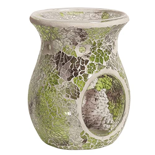 Aromatize Duftlampe mit Jade-Crackle Effekt - Wachsschmelzbrenner in Grün mit Plastik, Metall und Glas - für die Verwendung mit hochwertigen Wachsschmelzen und Teelicht - Lieferung in Geschenkbox Aromatize Duftlampe mit Jade-Crackle Effekt - Wachsschmelzbrenner in Grün mit Plastik, Metall und Glas - für die Verwendung mit hochwertigen Wachsschmelzen und Teelicht - Lieferung in Geschenkbox von Aromatize