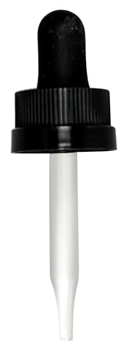 10 x Glass pipette with childproof closure and black rubber head, pipette length 60mm (including rubber head 77mm), dropper ideal for essential oils, perfume oils and aromatherapy, pack of 10 von Aromhuset