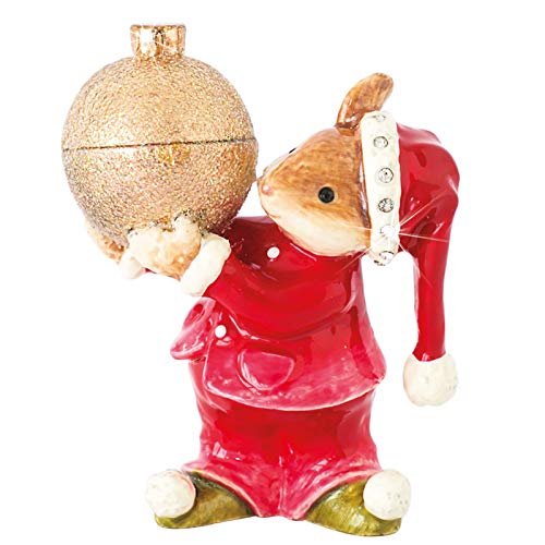 Arora Craycombe 6056 Schmuckkästchen Maus mit Weihnachtskugel, mehrfarbig, Einheitsgröße von Arora