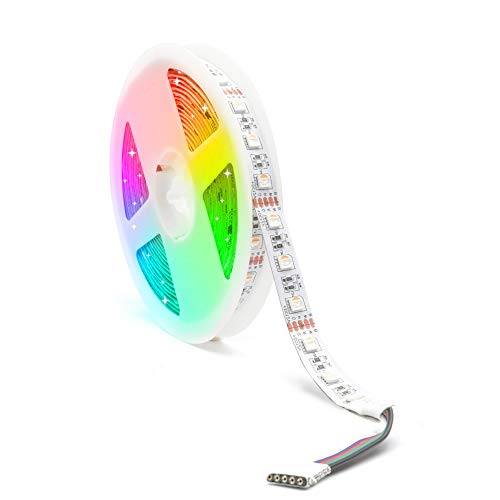 12V RGBWW LED Streifen LED Band LED Strip 5050 SMD RGB+Warmweiss 4 in1 LED Lichtleiste Lichterkette Deko Lichter Treppenlicht, 60LEDs/M 300LED von Arotelicht