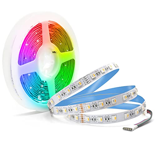 Arotelicht 24V 5M LED Strip RGBW 4 in 1 LED Streifen LED Band 5050SMD RGBWW RGB+Warmweiss, 300 LEDs LED Licht Streifen Lichtband Leiste Band Beleuchtung Deko Lichter, 60LEDs/M LED stripes von Arotelicht