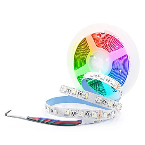 Arotelicht LED Streifen RGBW 4 in 1 LED Strip 24V 5M LED Band 5050SMD RGBWC RGB+kaltweiss, 300 LEDs LED Licht Streifen Lichtband Leiste Band Beleuchtung Deko Lichter, 60LEDs/M LED stripes von Arotelicht