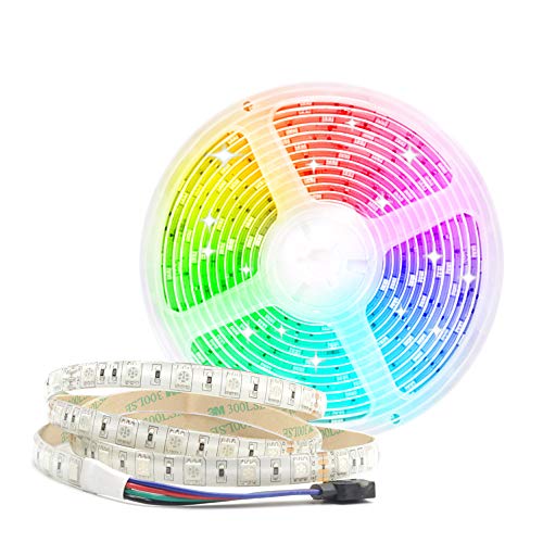 Arote 12V LED Strip RGB 300 LEDs 5M 5050SMD Streifen Lichtband Band Lichterkette Leiste Innen Aussen Deko, RGB, 60leds/M, IP65 wasserdicht von Arotelicht