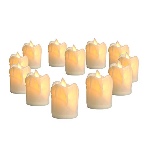 12er LED Kerzen, LED Teelichter flammenlose Kerzen flackernde Flamme flackernde elektrische Kerze Lichter batteriebetriebe LED Dekoration für Weihnachten Ostern, Party von Arotelicht