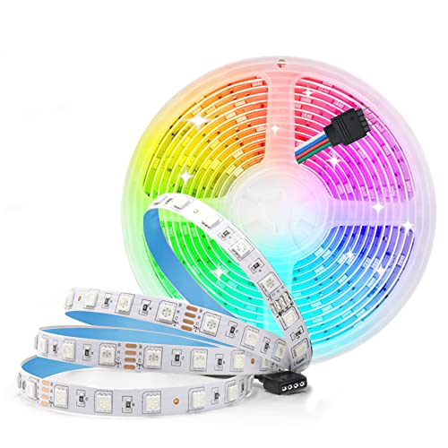 Arotelicht 24V LED Streifen 5M 5050SMD LED Strip Lichtband Band Leiste Lichterkette Lichtleiste Innen Deko, RGB, 60leds/M, IP20 nicht wasserdicht von Arotelicht