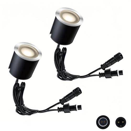 Arotelicht 2er Set LED Einbaustrahler 4000K Weiss 12V led Einbauleuchte Bodeneinbauleuchte Lampe, IP67 wasserdicht 0,6W Ø32mm innen aussen Terrasse Küche Garten Dekolicht, Ohne Netzteil Arotelicht 2er Set LED Einbaustrahler 4000K Weiss 12V led Einbauleuchte Bodeneinbauleuchte Lampe, IP67 wasserdicht 0,6W Ø32mm innen aussen Terrasse Küche Garten Dekolicht, Ohne Netzteil von Arotelicht