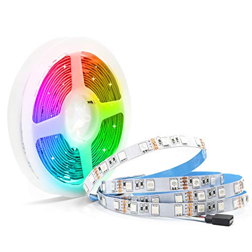 Arotelicht 12V 5M RGB 300 LEDs 5050SMD LED Leiste Strip Stripe Band Streifen Lichtleiste Lichterkette Lichter，RGB 12V 60LEDs/M (RGB, Nur 5M Strip, IP20) von Arotelicht