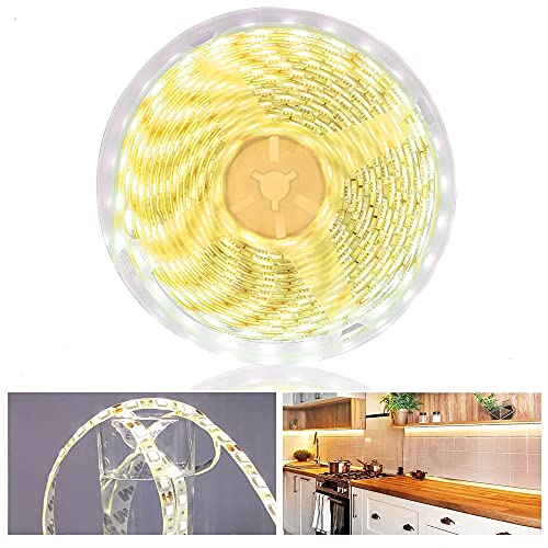 Arotelicht 5M LED Streifen wasserdicht 4000K Neutralweiß Weiß 12V 300LEDs 5050SMD LED Leiste Strip Stripe Band Streifen Lichtleiste Lichterkette Lichter,60LEDs/M (Natürliches Weiß, Nur 5M Strip, IP65 von Arotelicht