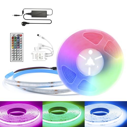 Arotelicht COB LED Streifen 24V 10M RGB IR Kit COB LED Strip, RGB COB LED Band mit 44key Controller und Netzteil, 576LEDs/M LED Lichtband Farbwechsel, für Schlafzimmer Küche Home Innendekoration Arotelicht COB LED Streifen 24V 10M RGB IR Kit COB LED Strip, RGB COB LED Band mit 44key Controller und Netzteil, 576LEDs/M LED Lichtband Farbwechsel, für Schlafzimmer Küche Home Innendekoration von Arotelicht