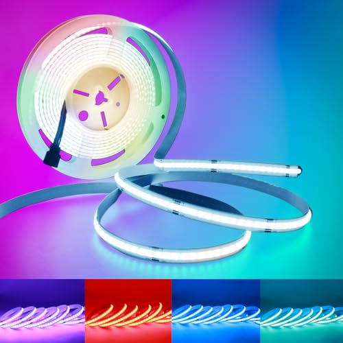 Arotelicht COB LED Streifen RGB 24V COB LED Strip 2m dimmbar COB LED Band Lichterkette Hohe Dichte 840LEDs/M IP20 für Schlafzimmer Küche Home Innendekoration von Arotelicht