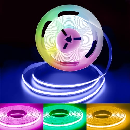 Arotelicht COB LED Streifen RGB 2m 12V COB dimmbar, COB LED Strip LED Band Lichterkette Hohe Dichte 810LEDs/M IP20 für Schlafzimmer Küche Home Innendekoration von Arotelicht