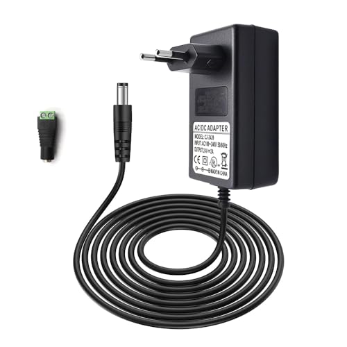 Arotelicht LED Netzteil 24V 2A AC 100-240V Transformator 48W Adapter 5.5 x 2.1/2.5mm - Konstantstrom, Flimmerfrei & Sicherheitsschutz(Kein Ladegerät) Plug EU von Arotelicht