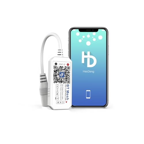 Arotelicht LED Streifen Controller Bluetooth CCT WW/CW Dual Weiß, App gesteuert, DC 5V 12V 24V Controller Steuerung für SMD COB LED Strip Android/IOS System von Arotelicht