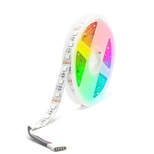 Arotelicht LED Strip RGBW 4 in 12V 5M LED Streifen LED Band 5050SMD RGBWC RGB+Kaltweiss, 300 LEDs LED Licht Streifen Lichtband Leiste Band Beleuchtung Deko Lichter, 60LEDs/M LED stripes von Arotelicht