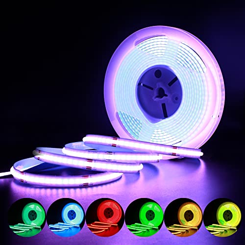 COB LED Streifen RGB 24V 5M, Arote COB LED Strip dimmbar COB LED Strip Lichterkette Hohe Dichte 576LEDs/M IP20 für Schlafzimmer Küche Home Innendekoration（ohne Netzteil） von Arotelicht