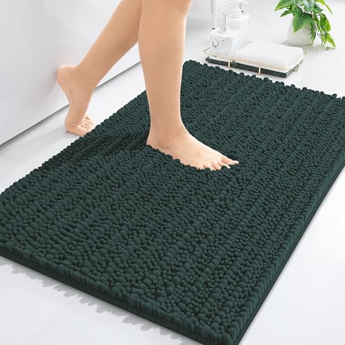Arotive Luxuriöser Chenille-Badezimmerteppich, extra weich, dick, saugfähig, zottelig, rutschfest, maschinenwaschbar, trocknergeeignet, Plüsch-Badematten für Badezimmer, Dusche und Badewanne, 61 x 40 Arotive Luxuriöser Chenille-Badezimmerteppich, extra weich, dick, saugfähig, zottelig, rutschfest, maschinenwaschbar, trocknergeeignet, Plüsch-Badematten für Badezimmer, Dusche und Badewanne, 61 x 40 von Arotive