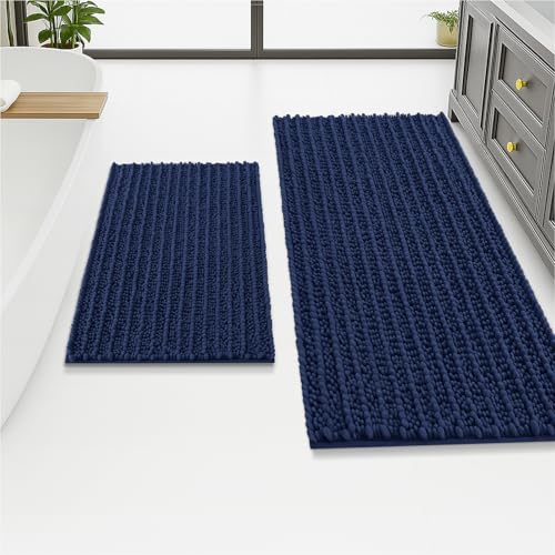Arotive Luxuriöses Chenille-Badezimmerteppich-Set, 2-teilig, extra weich, saugfähig, zottelig, rutschfest, maschinenwaschbar, trockene Badematten für Badezimmer, Dusche, Waschbecken und Badewanne Arotive Luxuriöses Chenille-Badezimmerteppich-Set, 2-teilig, extra weich, saugfähig, zottelig, rutschfest, maschinenwaschbar, trockene Badematten für Badezimmer, Dusche, Waschbecken und Badewanne von Arotive
