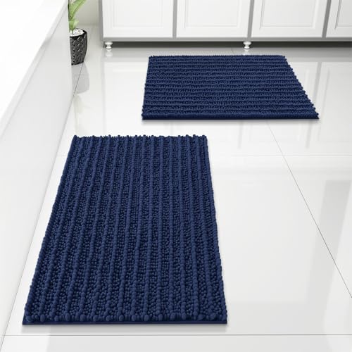 Arotive Luxuriöses Chenille-Badezimmerteppich-Set, 2-teilig, extra weich, saugfähig, zottelig, rutschfest, maschinenwaschbar, trockene Badematten für Badezimmer, Dusche, Waschbecken und Badewanne Arotive Luxuriöses Chenille-Badezimmerteppich-Set, 2-teilig, extra weich, saugfähig, zottelig, rutschfest, maschinenwaschbar, trockene Badematten für Badezimmer, Dusche, Waschbecken und Badewanne von Arotive