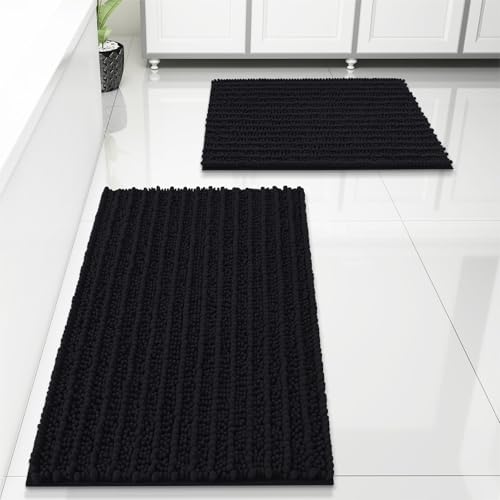 Arotive Luxuriöses Chenille-Badezimmerteppich-Set, 2-teilig, extra weich, saugfähig, zottelig, rutschfest, maschinenwaschbar, trockene Badematten für Badezimmer, Dusche, Waschbecken und Badewanne Arotive Luxuriöses Chenille-Badezimmerteppich-Set, 2-teilig, extra weich, saugfähig, zottelig, rutschfest, maschinenwaschbar, trockene Badematten für Badezimmer, Dusche, Waschbecken und Badewanne von Arotive