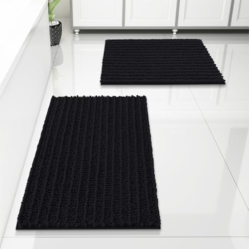 Arotive Luxuriöses Chenille-Badezimmerteppich-Set, 2-teilig, extra weich, saugfähig, zottelig, rutschfest, maschinenwaschbar, trockene Badematten für Badezimmer, Dusche, Waschbecken und Badewanne Arotive Luxuriöses Chenille-Badezimmerteppich-Set, 2-teilig, extra weich, saugfähig, zottelig, rutschfest, maschinenwaschbar, trockene Badematten für Badezimmer, Dusche, Waschbecken und Badewanne von Arotive