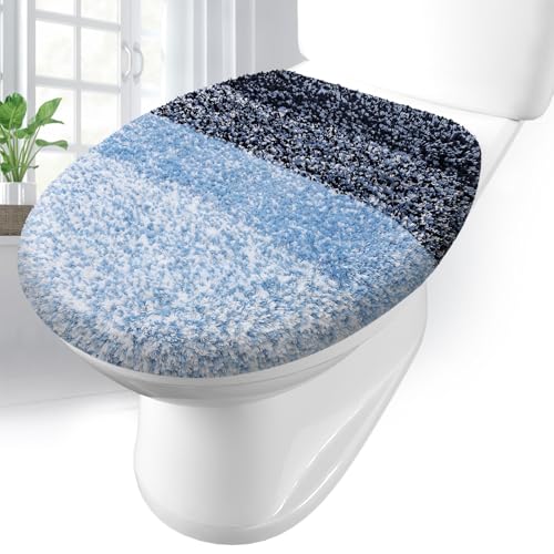 Arotive Weicher Mikrofaser-Badezimmer-WC-Deckelbezug, maschinenwaschbar, 44 x 38 cm, bleibt an Ort und Stelle, Gummi-Rückseite, passend für die meisten runden, länglichen und länglichen Deckel, Arotive Weicher Mikrofaser-Badezimmer-WC-Deckelbezug, maschinenwaschbar, 44 x 38 cm, bleibt an Ort und Stelle, Gummi-Rückseite, passend für die meisten runden, länglichen und länglichen Deckel, von Arotive