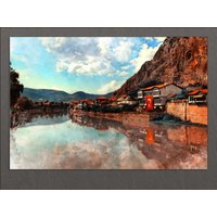 Amasya Leinwanddruck, Wandkunst, Skyline, Türkei von AroundWorldArt