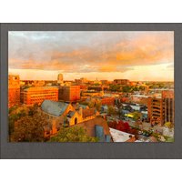 Ann Arbor Leinwanddruck, Skyline, Gemälde, Wandkunst, Michigan von AroundWorldArt