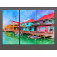 Antigua Und Barbuda Leinwand Druck, Saint John Es Downtown, Wall Art von AroundWorldArt