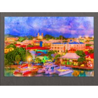 Antigua Und Barbuda Leinwand Kunst, Saint John Es Druck, Skyline, Wall Art von AroundWorldArt