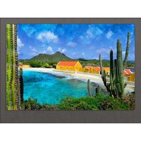 Bonaire Leinwand Druck, Wandkunst, Washington-Slagbaai Nationalpark, Wand-Dekor, Druck von AroundWorldArt