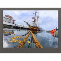 Brooke Street Pier, Hobart Leinwand Druck, Malerei, Wandkunst, Tasmanien, Australien von AroundWorldArt