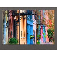 Charleston Leinwanddruck, Gemälde, Rainbow Road, Wall Art, South Carolina von AroundWorldArt