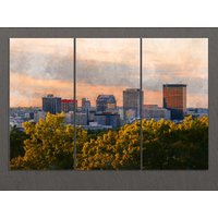 Dayton Leinwanddruck, Gemälde, Skyline, Wandkunst, Ohio von AroundWorldArt