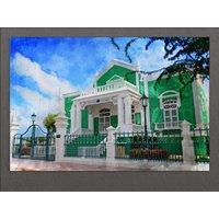 Dr. Eloy Arends Haus, Oranjestad Leinwand Druck, Aruba Wandkunst, Museum von AroundWorldArt